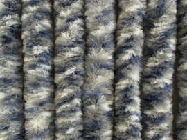 ARISOL Superfleece deurgordijn wit / grijs / blauw 56 x 185 cm