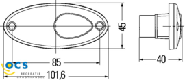 Zijreflectorlicht Oranje ovaal