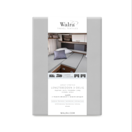 Walra Jersey hoeslaken 3-delig achter bedden  antraciet, wit  of licht grijs  caravans en campers