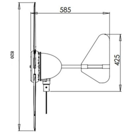 Windmolen  M300  12 Volt 90 Watt SOL