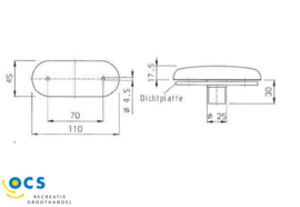 Jokon Breedtelamp Inbouw 110x 45mm