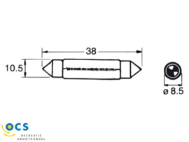 Buislamp buiten 12v 5 w ( 2st. )