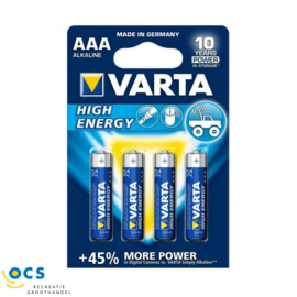 Varta High Energy Alkaline AAA Potl. L03 (bl a 4)