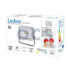 Ledino LED Schijnwerper 230V 10Watt 6500K 800Lm