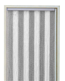 ARISOL Koordgordijn blauw / wit 60 x 190 cm
