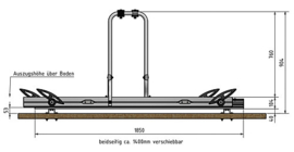 Weih-tec achter fietsenrek Weih Slide Move HG-250