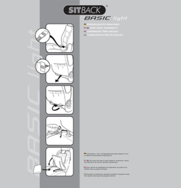 SITBACK zitkussen Basic light zwart / grijs