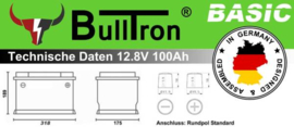 100 Ah BullTron Basis LiFePO4  Lithium accu - 12V