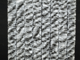 ARISOL Superfleece deurgordijn wit / zilver / antraciet 56 x 185 cm
