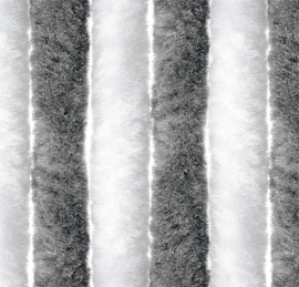 ARISOL Superfleece deurgordijn grijs / wit 56 x 185 cm