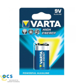 Varta High Energy Alkaline 9 Volt batterij (bl a1)