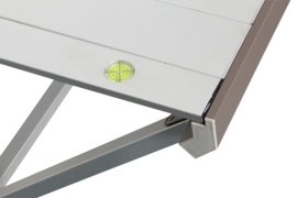 BRUNNER tafel Titanium Axia 4 aluminium lichtgrijs