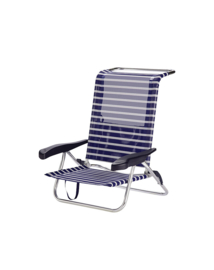 CRESPO Strandstoel Nytexline blauw/wit