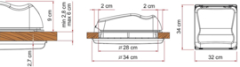 FIAMMA Vent 28 F dakventilatie wit