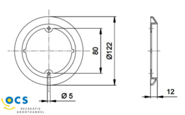 Jokon rond rood deko ring chroom