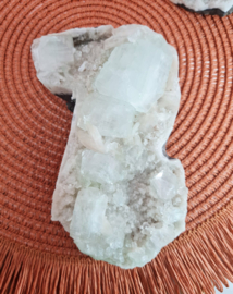 Apophyllite with Stilbite Crystal Cluster 14,5 cm - India