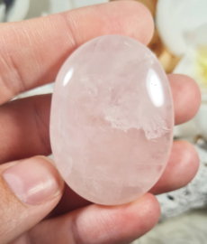 Rozenkwarts Platte Steen no.4 - 4,5 cm Edelsteen