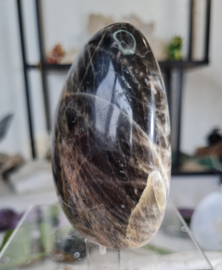 Zwarte Maansteen Edelsteen Sculptuur 7,5 cm no.4