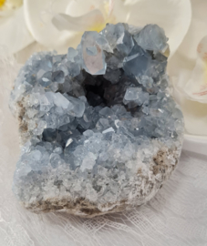 Celestien Cluster Geode - 8cm - Blauw Edelsteen