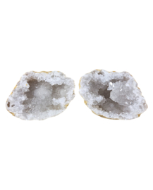 Bergkristal Kwarts Geode - Druzy - 10 cm - wit