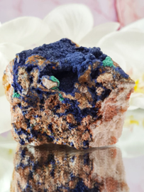 Azuriet Ruwe Edelsteen Marokko - 9 cm