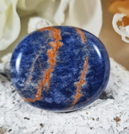 Sodaliet Platte Steen 4 cm no.7 Edelsteen Blauw