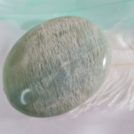 Groene Maansteen Edelsteen Palmsteen - 7cm