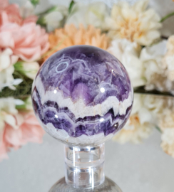 Chevron Amethist Edelsteen Bol no.6 - 6 cm