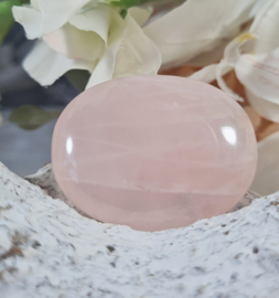 Rozenkwarts Platte Steen no.1 - 4,5 cm Edelsteen