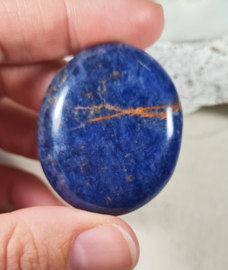 Sodaliet Platte Steen 4 cm no.3 Edelsteen Blauw