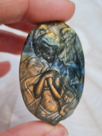 Engel Labradoriet 5 cm Carving