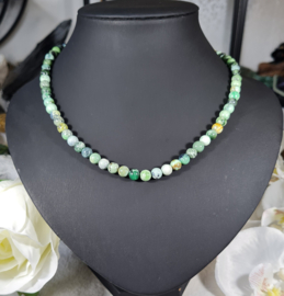 Edelsteen Ketting Varisciet ronde kralen 6 mm - 45 cm