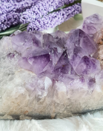 Amethyst Crystal Cluster - Purple - 10 cm