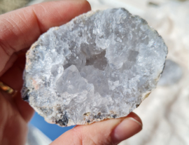 Chalcedoon - Geode - Mexico - 6,5 cm - Edelsteen
