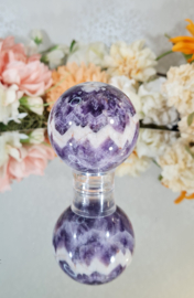 Chevron Amethist Edelsteen Bol no.2 - 6 cm