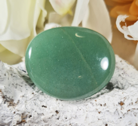 Aventurijn Groen Platte Steen no.7 - 4 cm Edelsteen