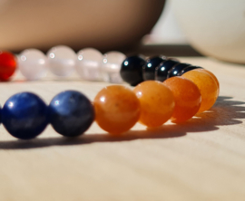 Edelsteen Armband 7 chakra's stenen - 6mm