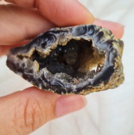 Agaat Geode Druzy Brazilië no.10 - 6 cm