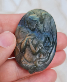 Engel Labradoriet 5 cm Carving