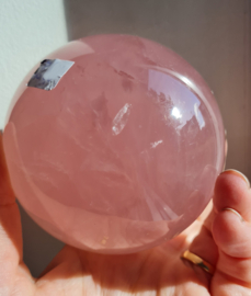Rozenkwarts - Edelsteen bol - no.2 - 7,5 cm