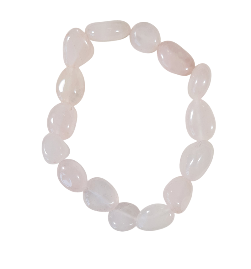 Edelsteen Armband Rozenkwarts Trommelsteen 10-12 mm