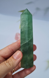 Fluoriet - Punt - Groen - No.4 - 10,5 cm