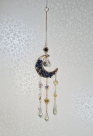 Suncatcher Maan Lapis Lazuli 37 cm Goudkleur