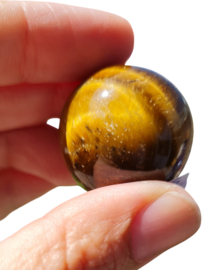 Tijgeroog Edelsteen Bol - no.2 - 3 cm