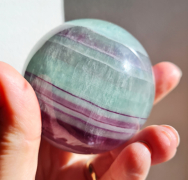 Fluoriet Regenboog Edelsteen Bol no.12