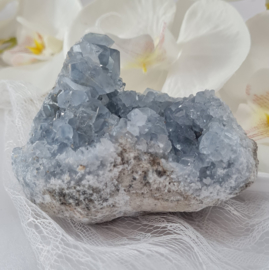 Celestien Cluster Geode - 8cm - Blauw Edelsteen