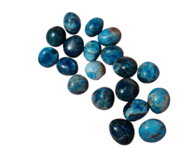 Apatiet Trommelsteen Rond - Blauw - 2 cm