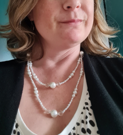 Ketting Dubbel laags - ivoor