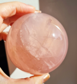 Rozenkwarts - Edelsteen bol - no.2 - 7,5 cm