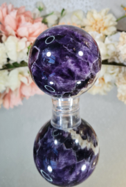 Chevron Amethist Edelsteen Bol no.1 - 7 cm